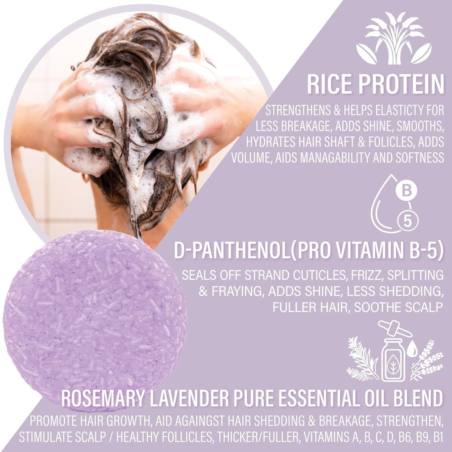 Rosemary Lavender Shampoo Bar | Volume | SBS