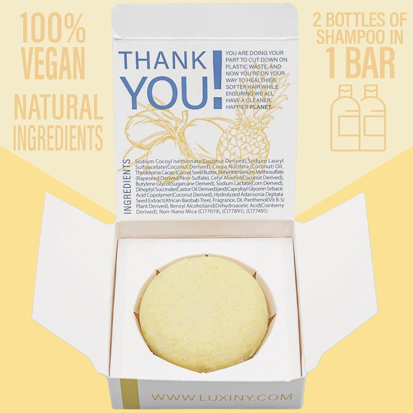 Pina Colada Shampoo Bar | Hydrate | SBS